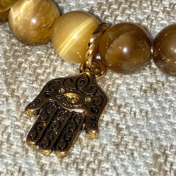 🌋 LAVAROCK & CATSEYE BRACELET — 7” EXPANDABLE - Picture 5 of 9